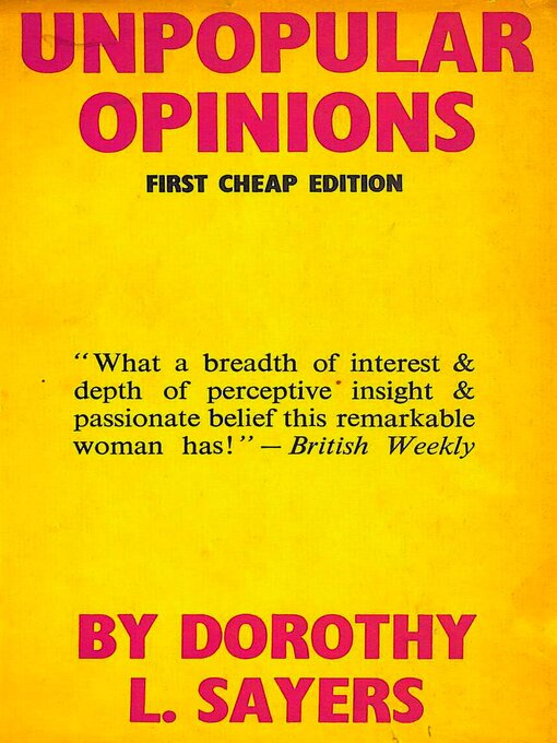 Title details for Unpopular Opinions by Dorothy L. Sayers - Available